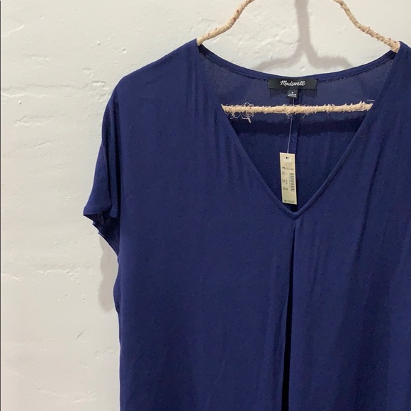 NWT Madewell Navy Short Sleeve Shift Dress, S - Picture 2 of 4